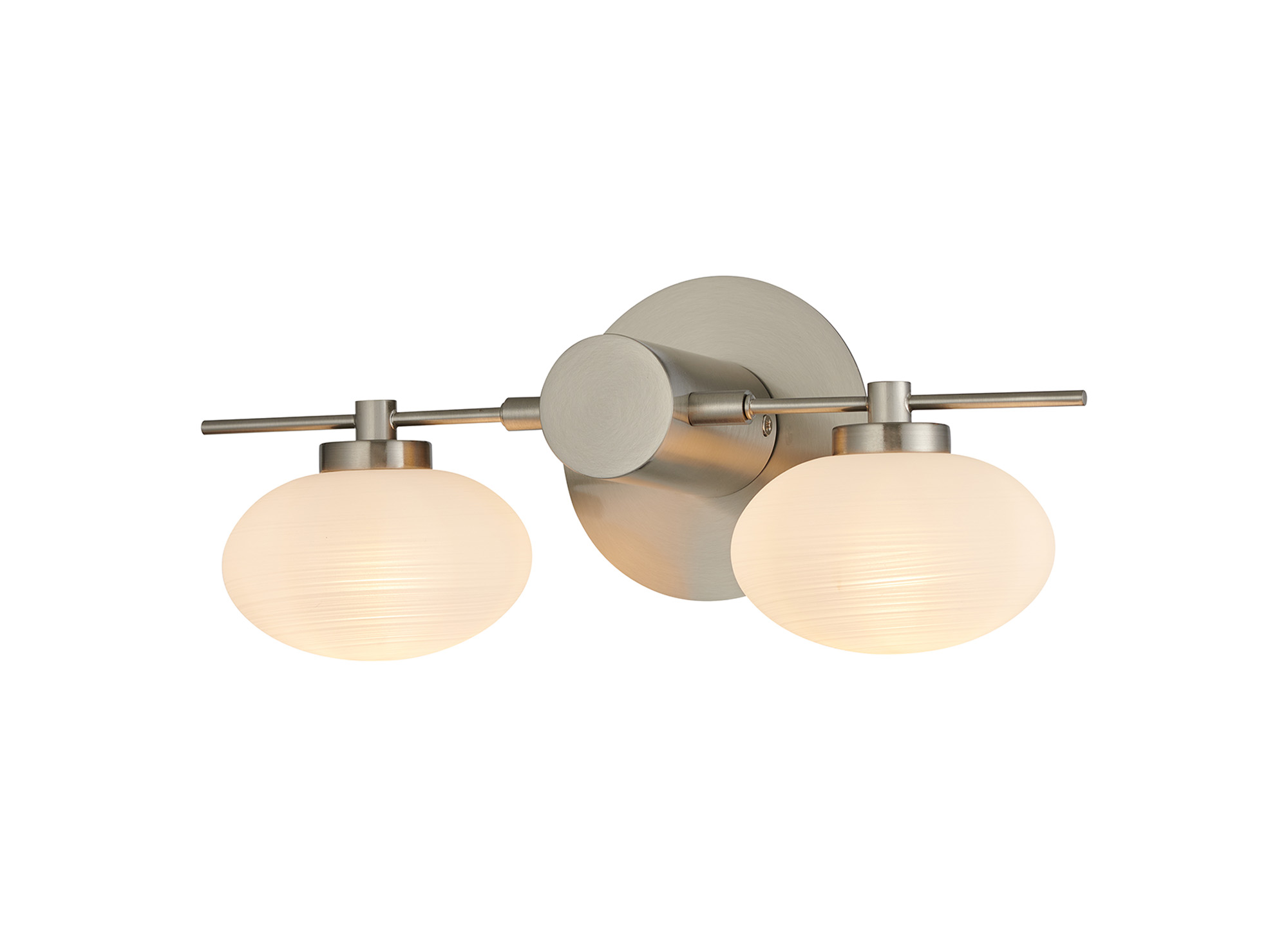 Addie Satin Nickel Wall Lights Deco Armed Wall Lights